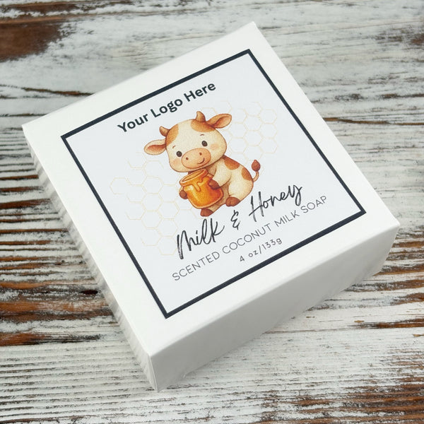 Private Label (With Box) | Milk & Honey Soap Bar (Vegan)