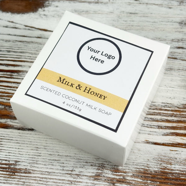 Private Label (With Box) | Milk & Honey Soap Bar (Vegan)
