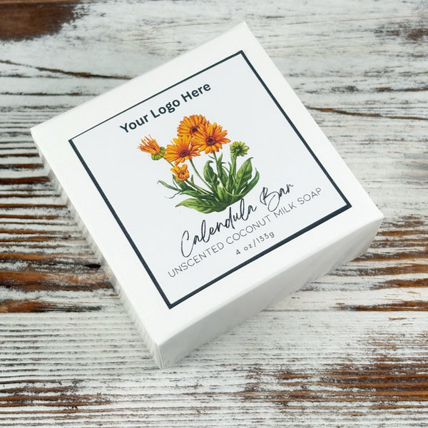Private Label (With Box) | Unscented Calendula Bar Soap